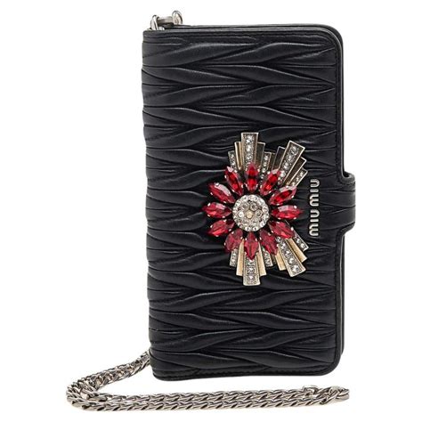 miu miu iphone 8 case|MIU MIU Black Matelasse Leather Flower Embellished iPhone 8 .